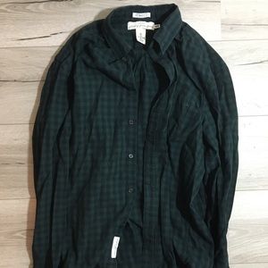 H&M square green and black patterned flannel!